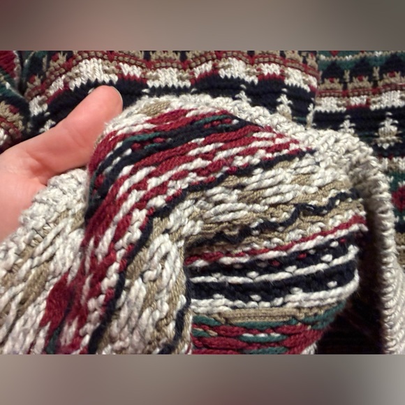 Vintage River Trader Grandpa Sweater Mens Size Large Fair Isle knit cotton - Picture 5 of 7